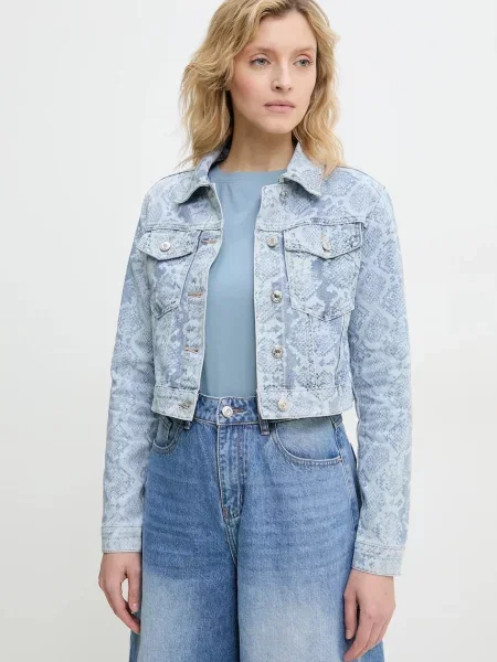 Дънково яке Answear Lab преходен модел синьо