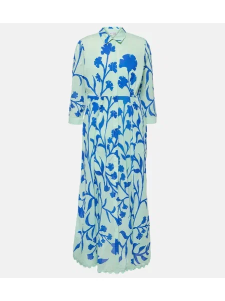 Rochie maxi Juliet Dunn cu imagine de costum albastru