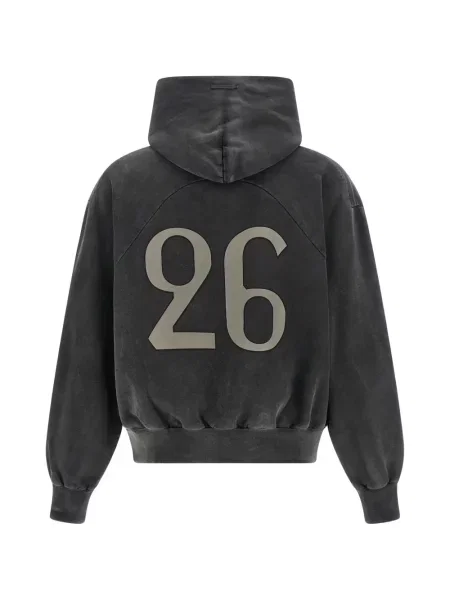Суичър с качулка Fear Of God с принт сиво