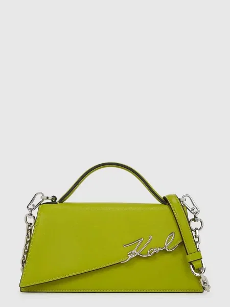 Karl Lagerfeld torebka skórzana zielony