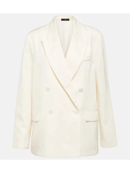 Sacou Joseph de mătase alb