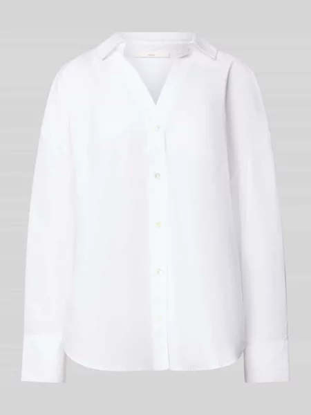 Bluzka koszulowa o kroju oversized z mankietami sportowymi Lanius biała