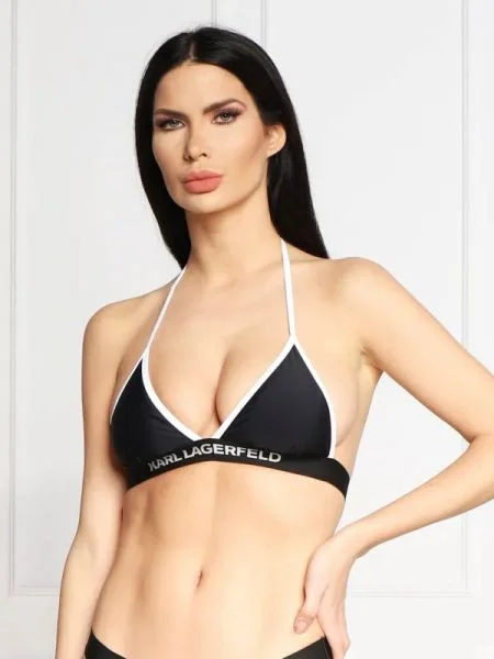 Karl Lagerfeld Sutien de baie triangle negru