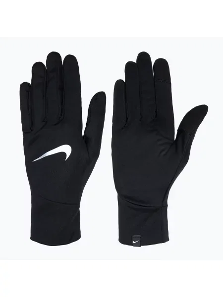 Pánske bežecké rukavice Nike Pacer Lightweight RG black/black/silver čierna