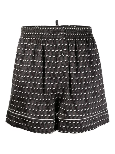 Slip de baie Dsquared2 cu imagine maro