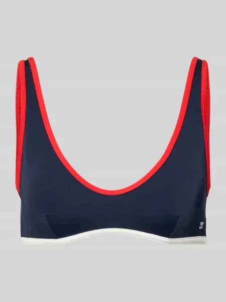 Góra bikini z aplikacją z logo Tommy Hilfiger granatowy