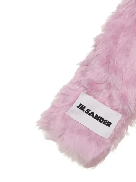 Blană artificială fular Jil Sander roz