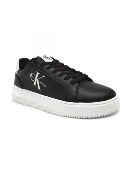 CALVIN KLEIN JEANS De piele sneakers CHUNKY CUPSOLE MONOLOGO negru
