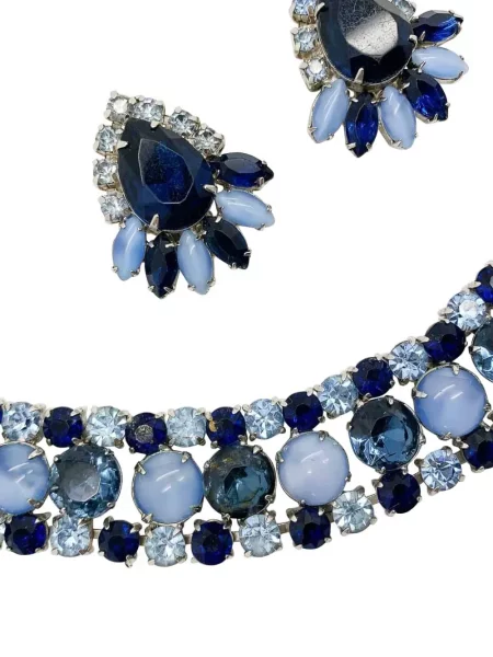 Обеци Jennifer Gibson Jewellery с кристали сребристо