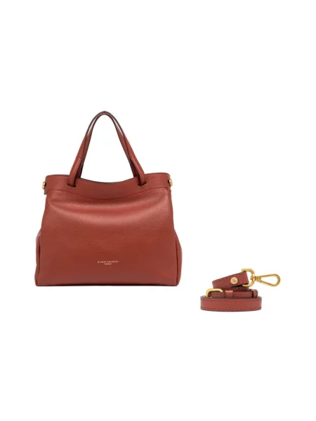 Shopperka Gianni Chiarini skórzana czerwona