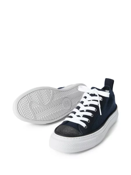 Sneakerși Brunello Cucinelli din piele de căprioară albastru