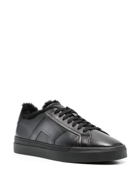 Sneakerși Santoni din piele negru