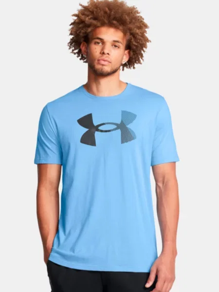UNDER ARMOUR t-shirt koszulka sportowa BIG LOGO S niebieska