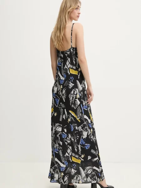 Макси джинсовое платье Moschino Jeans черное