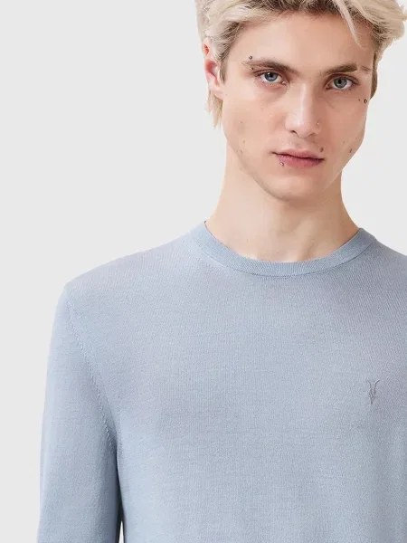 AllSaints pulover merino volna modra