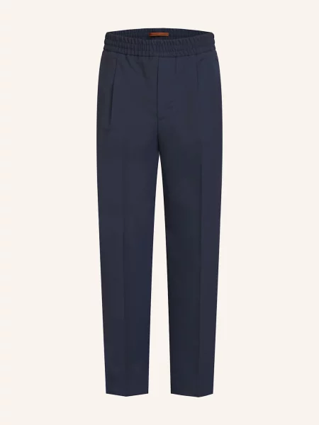 Zegna Kalhoty Slim Fit tmavě modrá