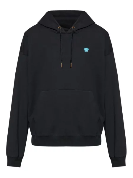 Hanorac cu glugă Versace cu broderie negru