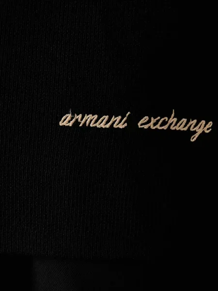 Top Armani Exchange cu autograf negru