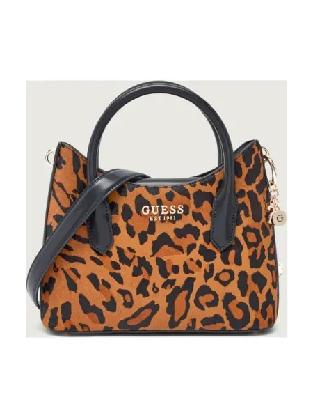 Mini geanta de piele Guess din piele mini maro