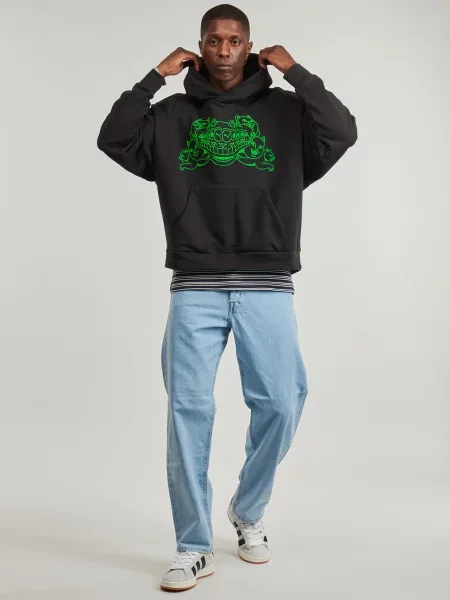 Puma melegítőfelső PUMA x RIPNDIP nyomott mintás kapucnis fekete