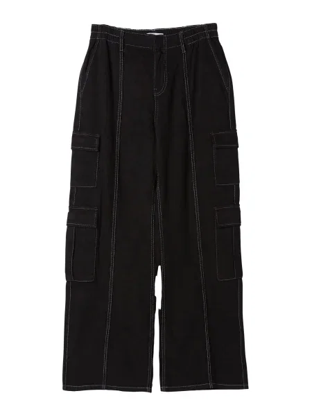 Bershka Pantaloni eleganți negru