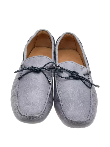 Pantofi loafer Tod's cu funde țesuți gri