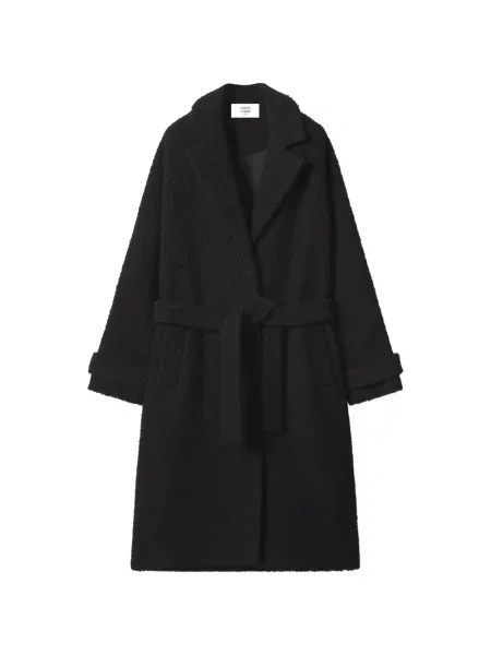 Cu centură palton Maison Kitsune negru
