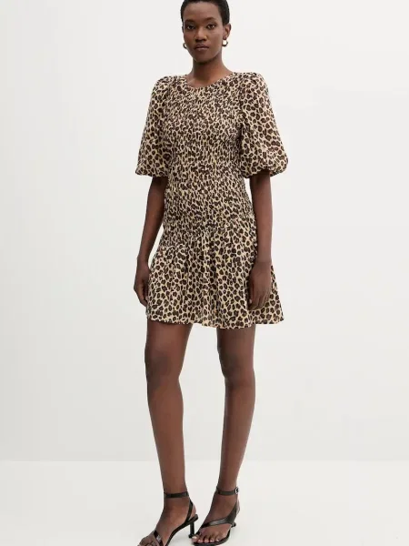 Сукня Never Fully Dressed mini розкльошена коричневий