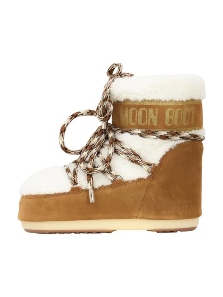 Śniegowce Moon Boot Icon Low Shearling whisky/off white brązowe
