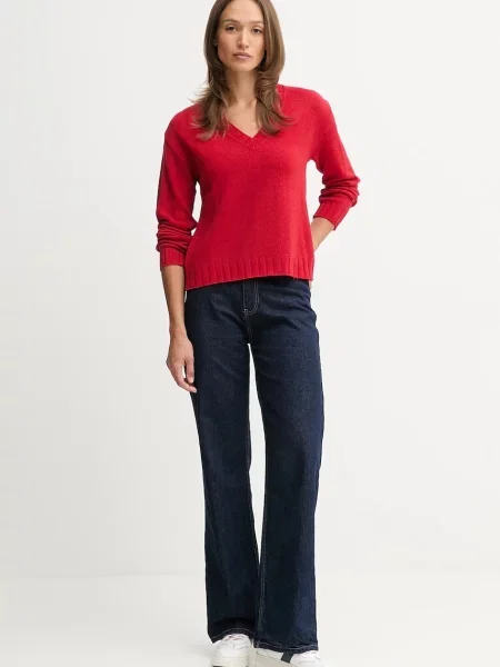 Светр із додаванням вовни Pepe Jeans легкий червоний
