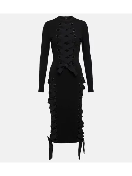 Sukienka midi Christopher Kane do kolan garniturowa czarna