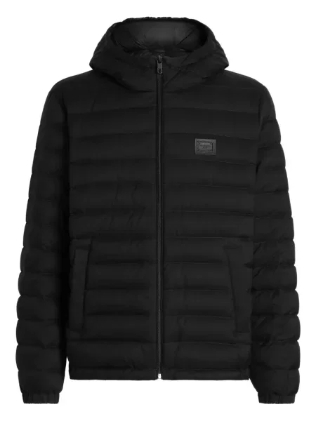 Geacă Dolce & Gabbana cu glugă negru