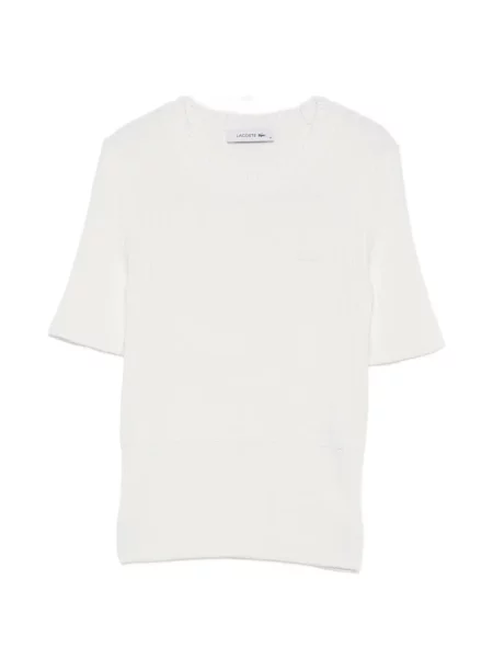 Scurt pulover Lacoste alb