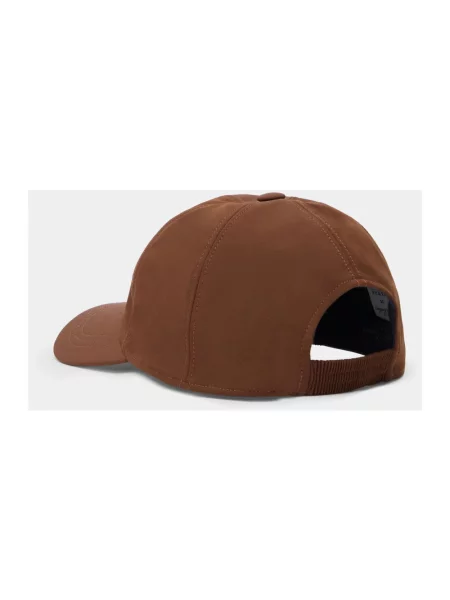 Czapka z daszkiem Brooks Brothers klasyczna z logo brązowa