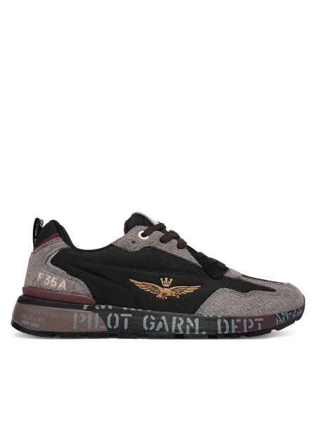 Pánske topánky Aeronautica Militare jet black čierna