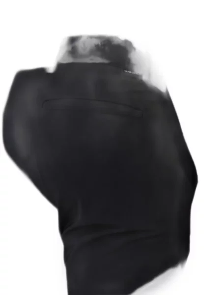 Pantaloni chino Colmar din jerseu negru