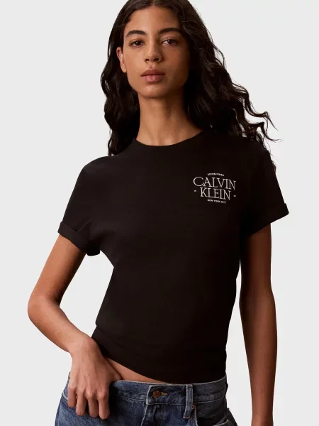 Класична футболка Calvin Klein Jeans чорна