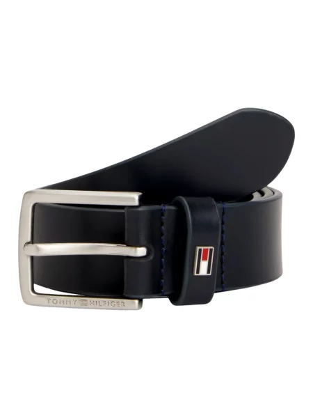 Pasek Tommy Hilfiger skórzany niebieski