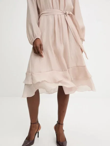 Сукня Answear.LAB mini розкльошена бежевий