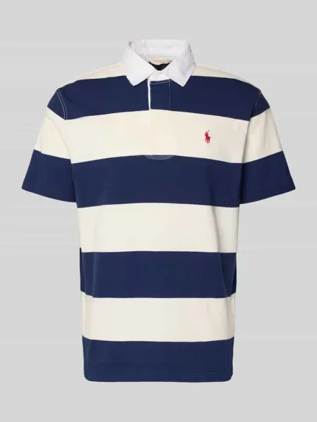 Koszulka polo z czystej bawełny w kroju regular fit model Polo Ralph Lauren granatowe