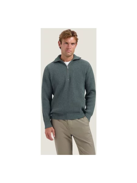 Sweter z golfem Dstrezzed zielony