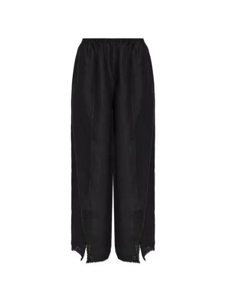 Pantaloni Posse din dantelă negru