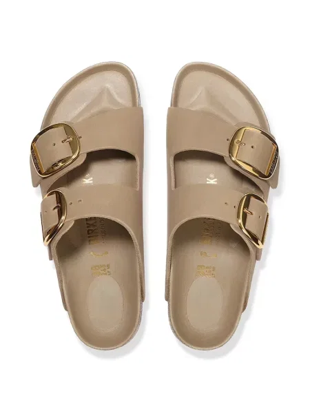 Кожаные шлепанцы Birkenstock с пряжкой