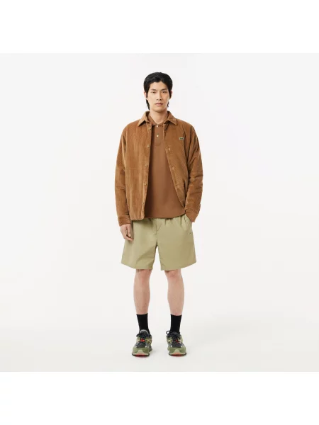 Lacoste Polo Klasyczny Krój Długi Rękaw brązowe