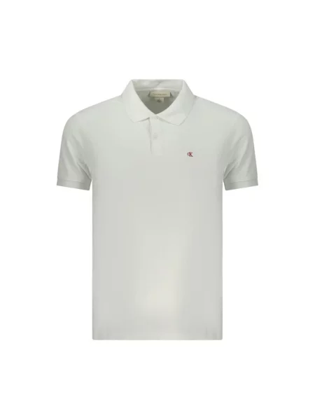 Calvin Klein Jeans polo gładki biały
