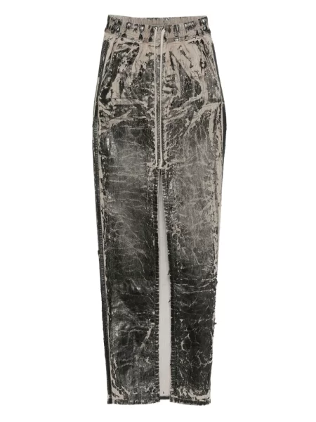 Fustă midi Rick Owens Drkshdw până la genunchi negru