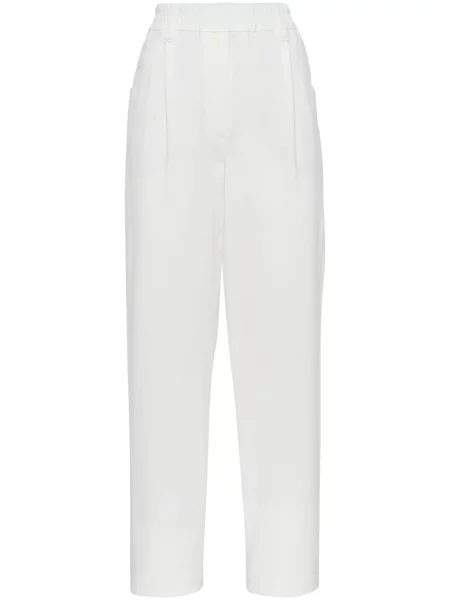 Cropp pantaloni Brunello Cucinelli alb