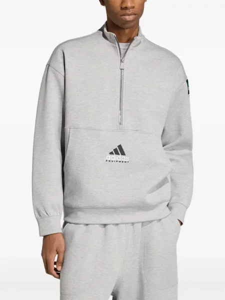 Hanorac cu fermoar Adidas gri