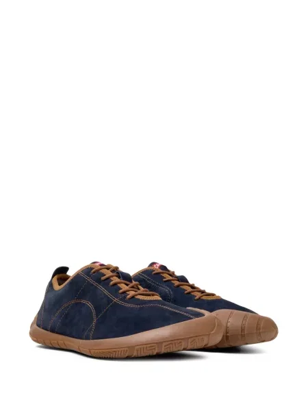 Fűzős bőr sneaker Camper kék
