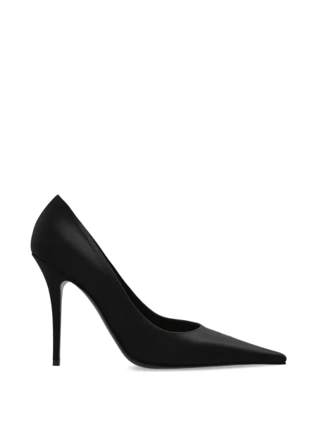 Pantofi cu toc Amina Muaddi din satin negru